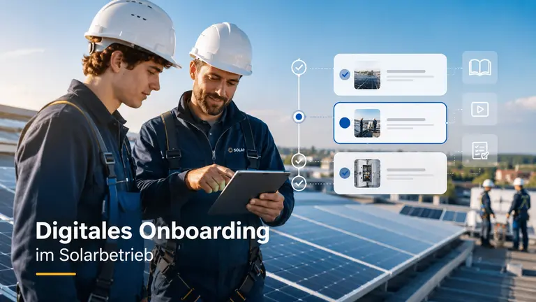 Digitales Onboarding im Solarbetrieb