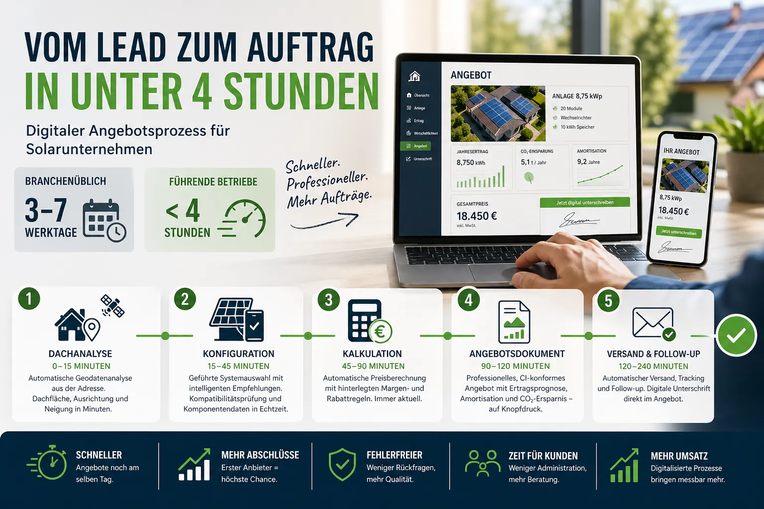 Vom Lead zum Auftrag in unter 4 Stunden