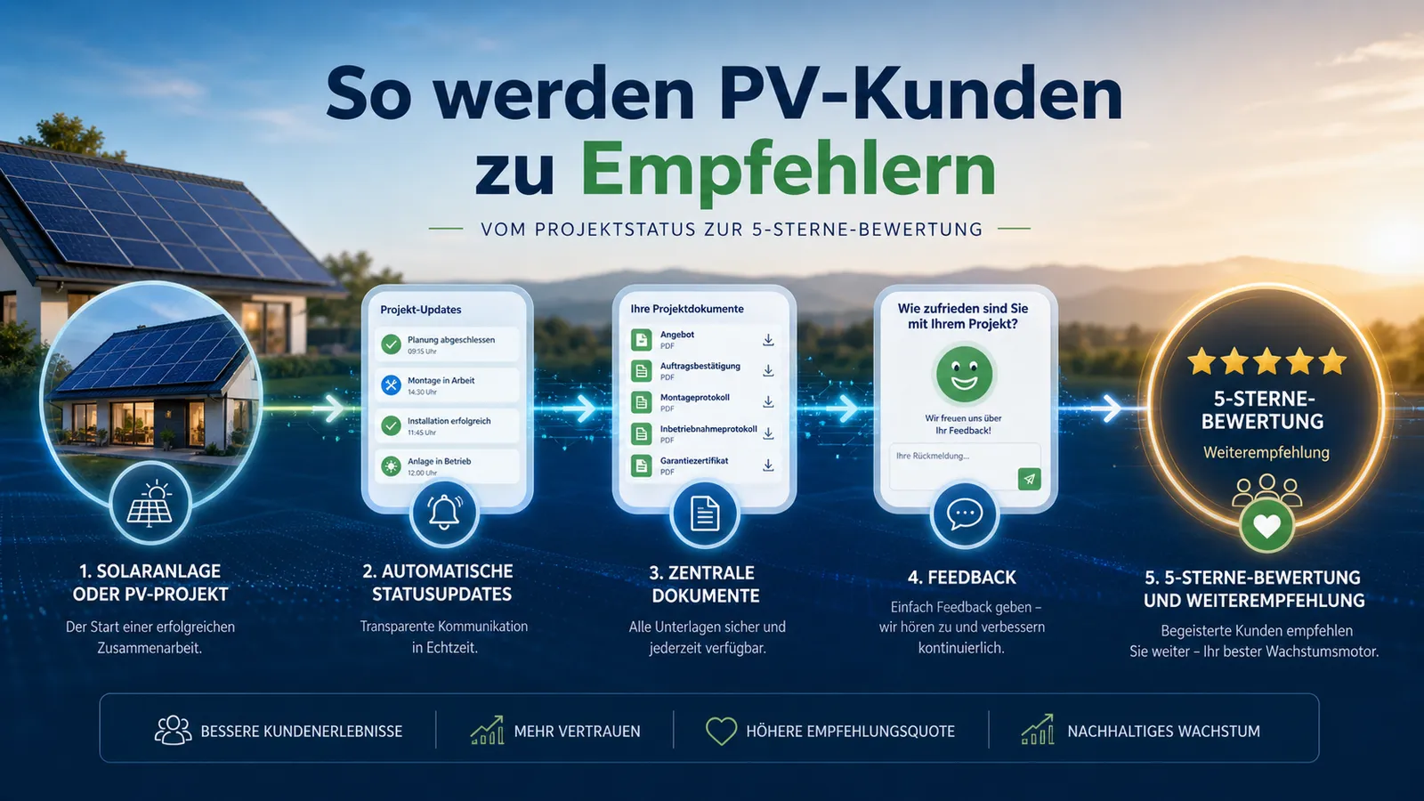 So werden PV Kunden zu Empfehlern