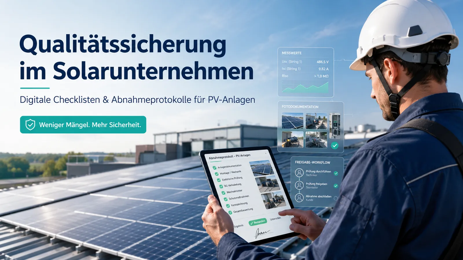 Qualitätssicherung im Solarunternehmen